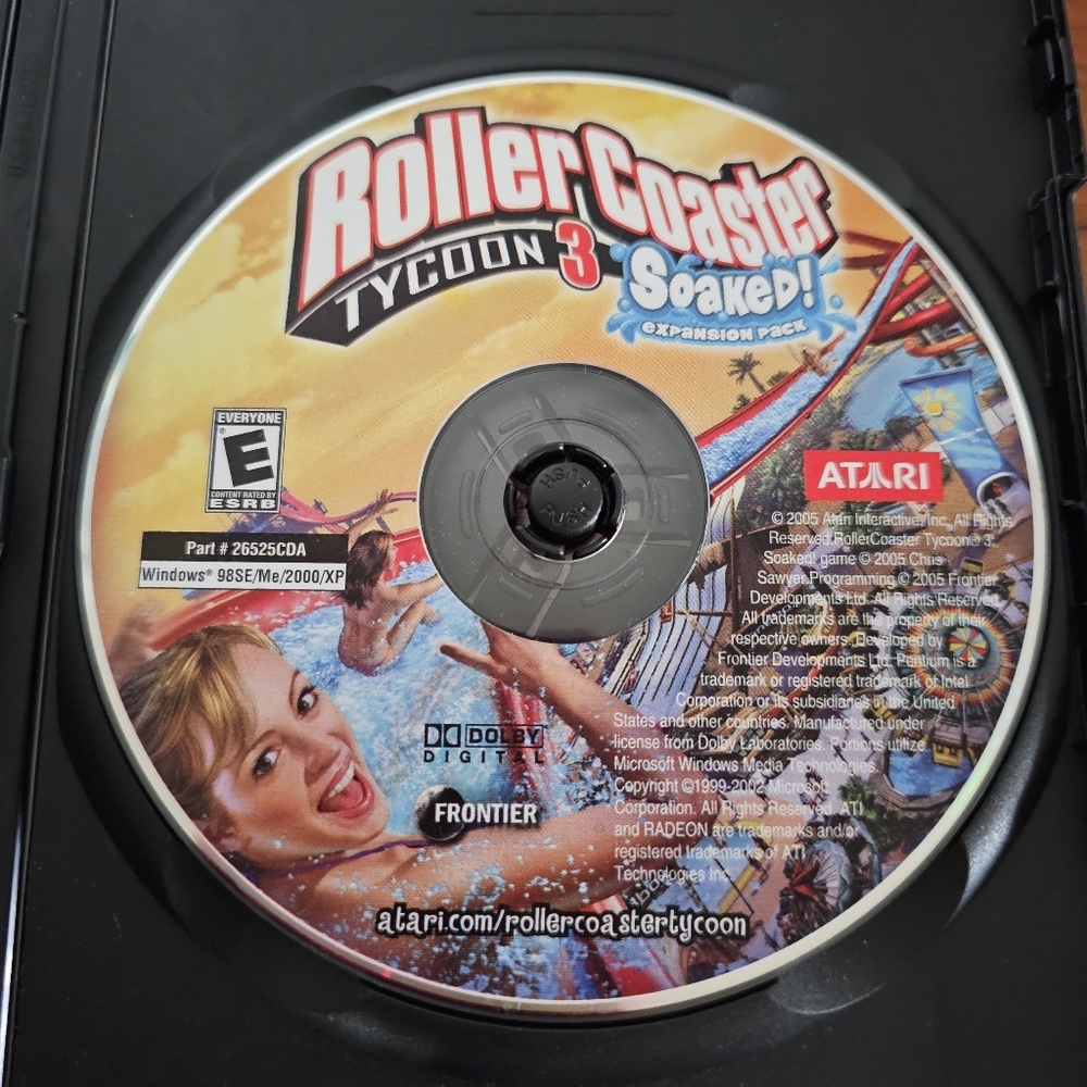 Roller Coaster Tycoon 3 Soaked Expansion Pack PC CD-ROM Software